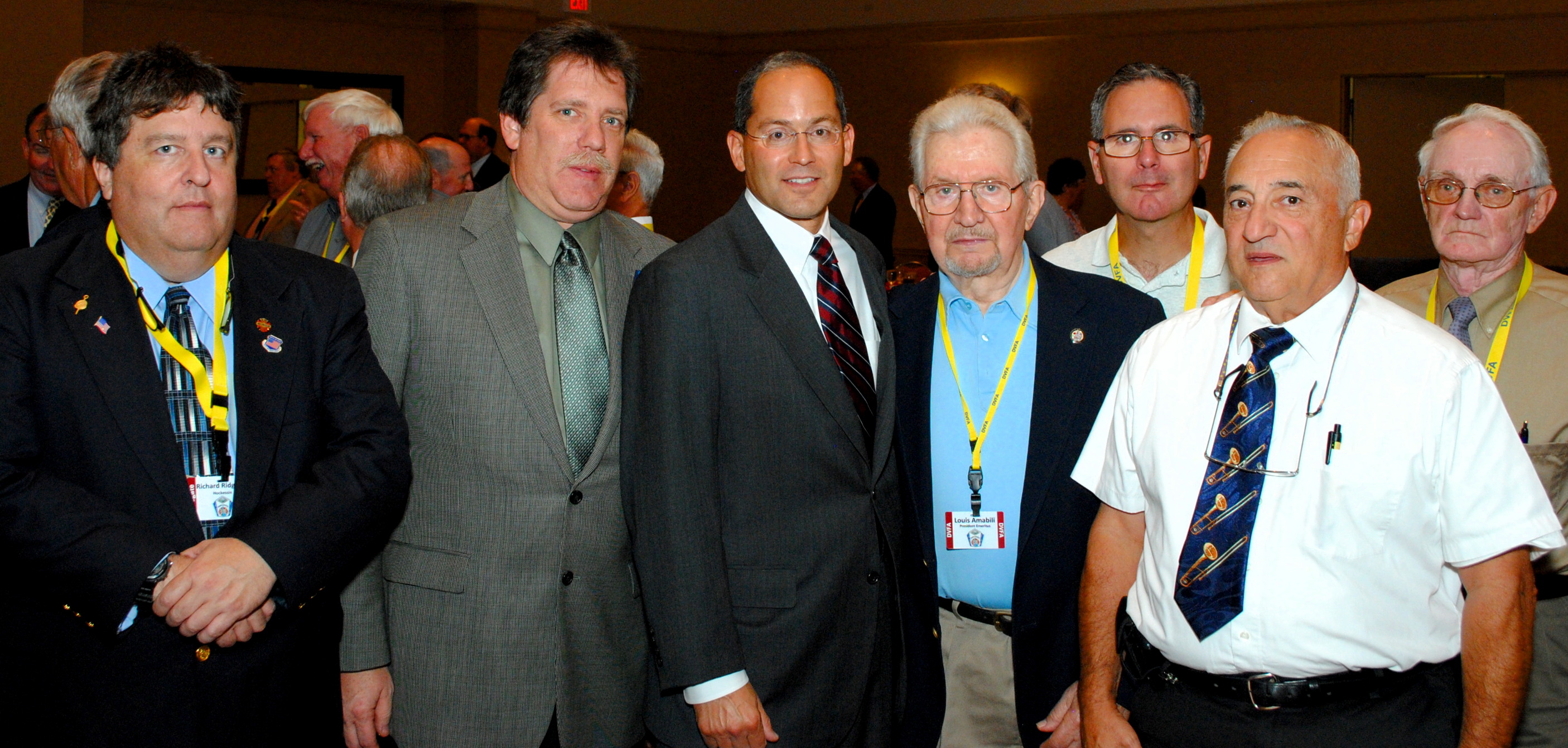 Dr. Mike Katz with a group of Delaware firefighters and first responders